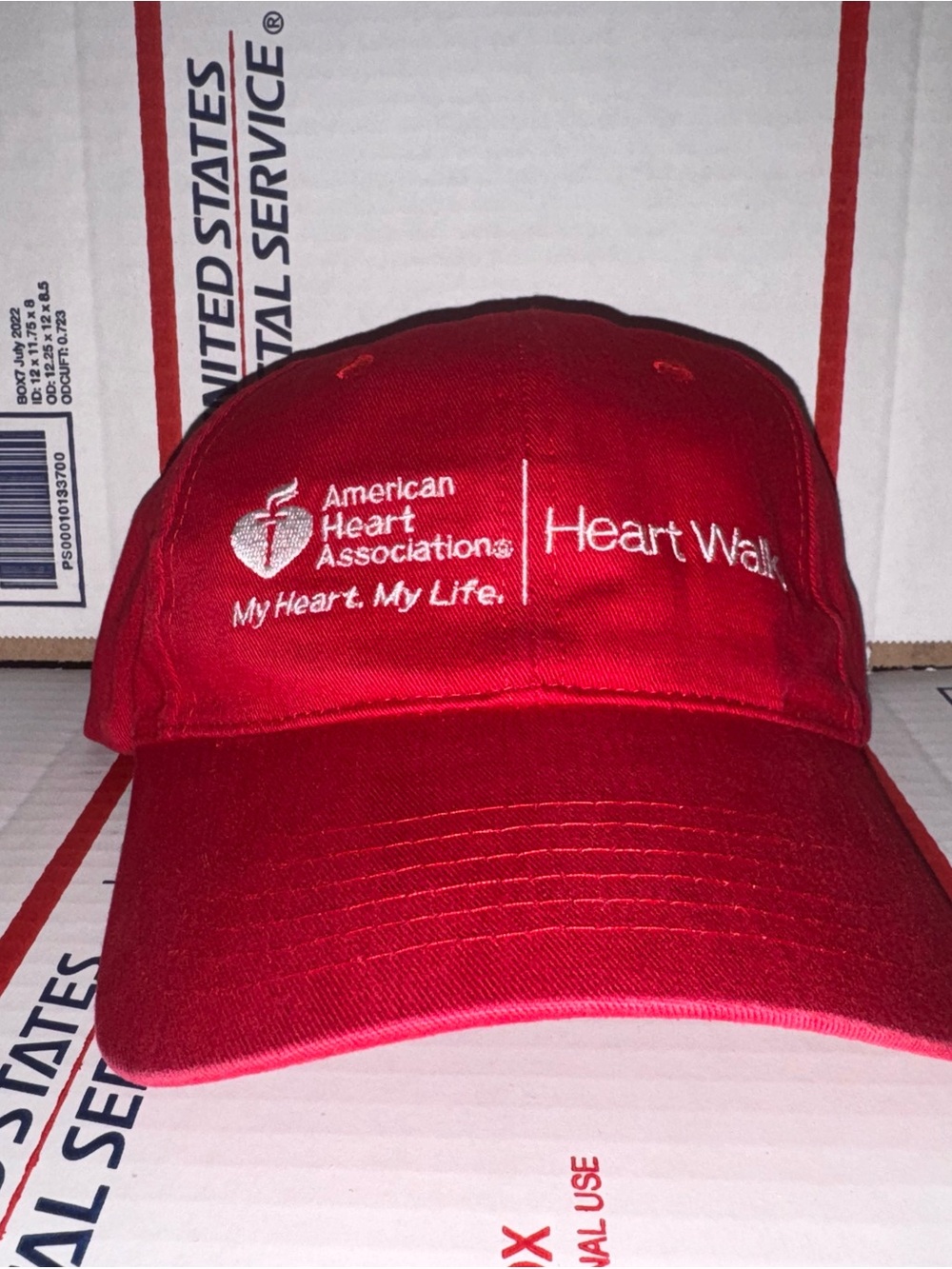 American 🇺🇸 Heart ❤️ Association Heart ♥️ Walk my life Baseball ⚾️ Cap 🧢 dad hat
